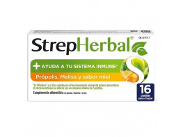 Imagen del producto Strepherbal própolis melisa miel 16 pastillas